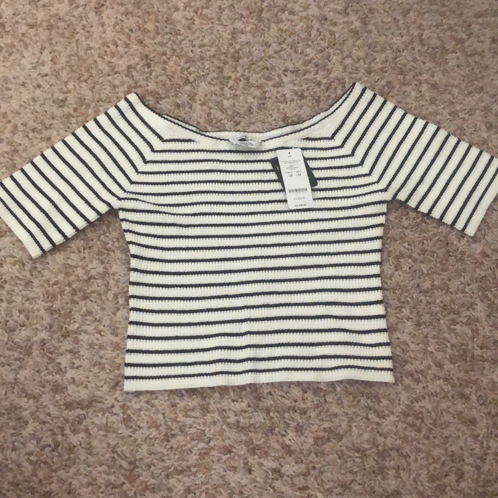 Bebe stripe crop